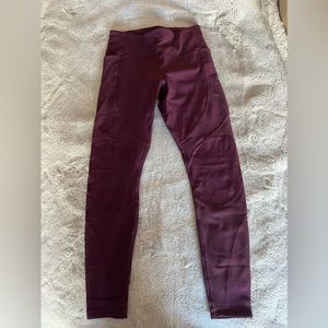 Lululemon maroon patterned leggings